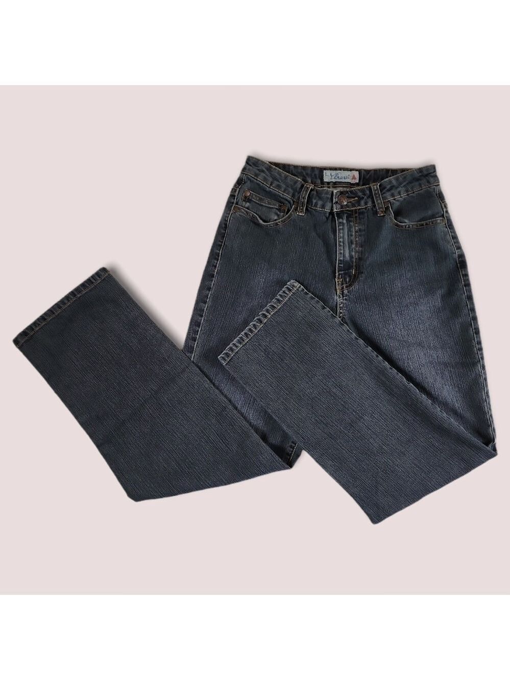 Vintage LA Blues High Rise Straight Leg Mom Jeans Size 2 Short - Picture 2 of 6